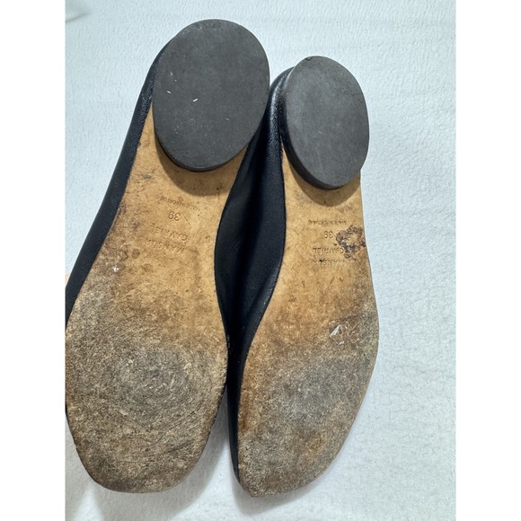 mansur gavriel flats Black Leather 39 9 Women's Designer Luxury Capsule Minimal - Picture 4 of 16